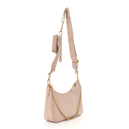 Prada Saffiano Re-Edition 2005 Shoulder Bag Cammeo Beige 3 of 12
