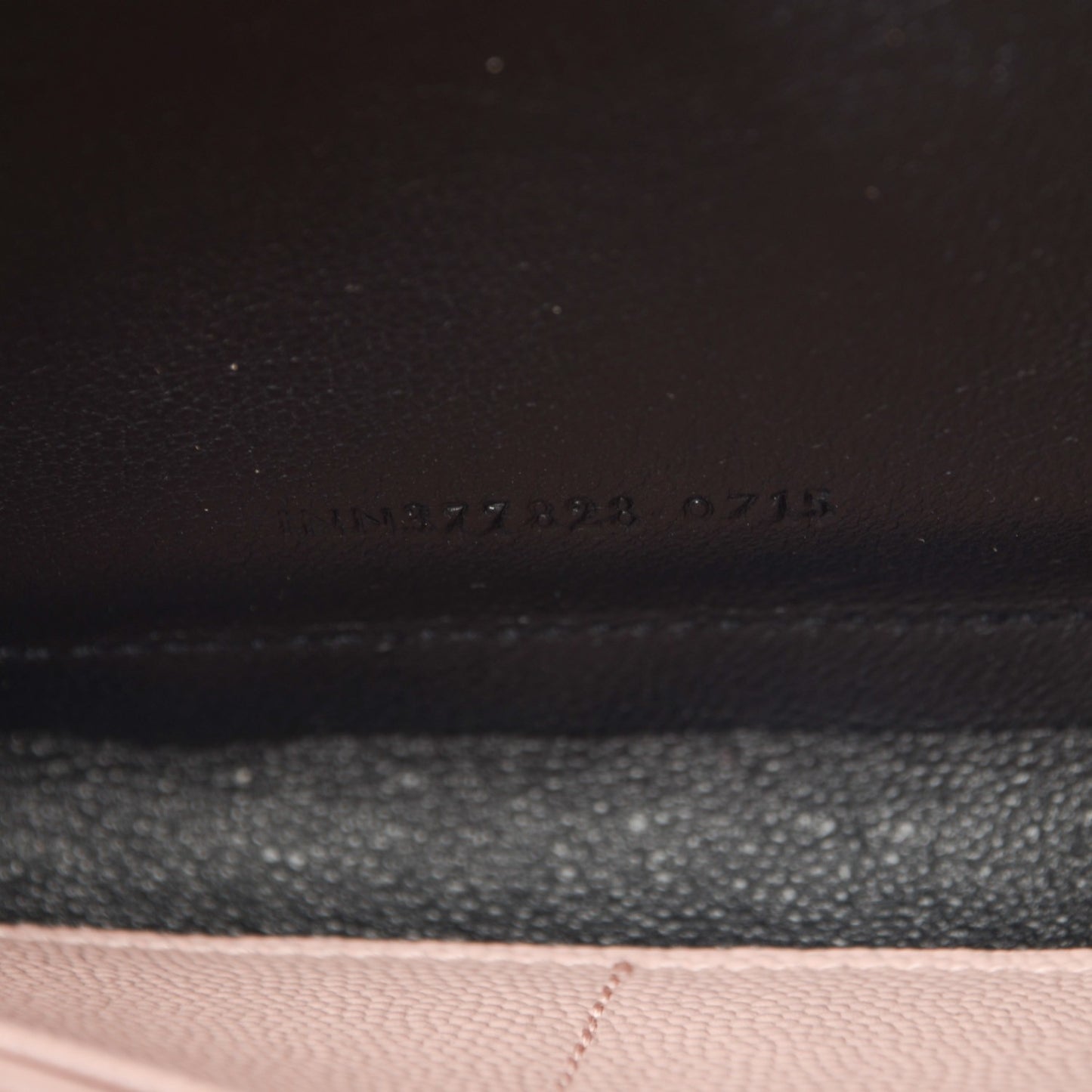Grain De Poudre Matelasse Chevron Monogram Chain Wallet Pale Blush