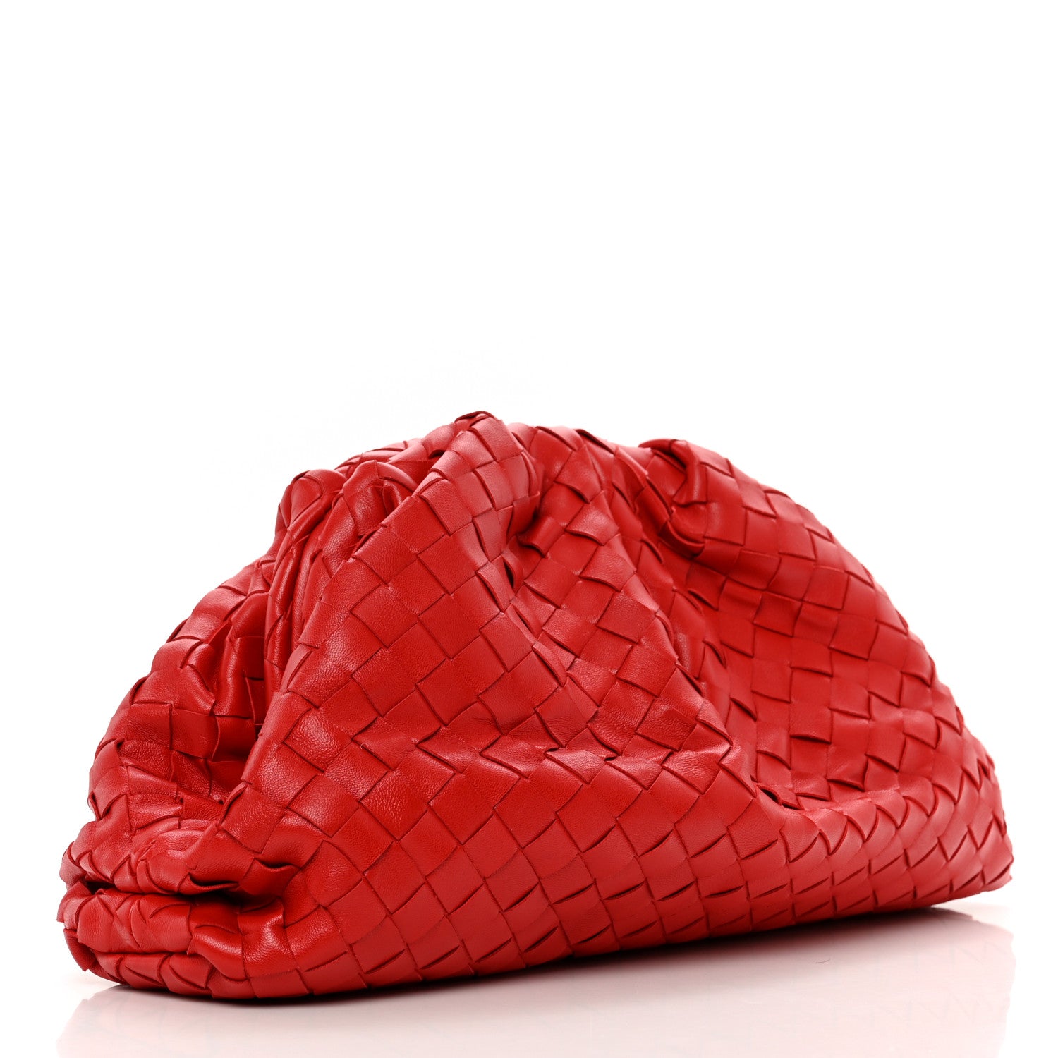 Bottega Veneta Nappa Maxi Intrecciato The Pouch Oversized Clutch Bright Red 3 of 7