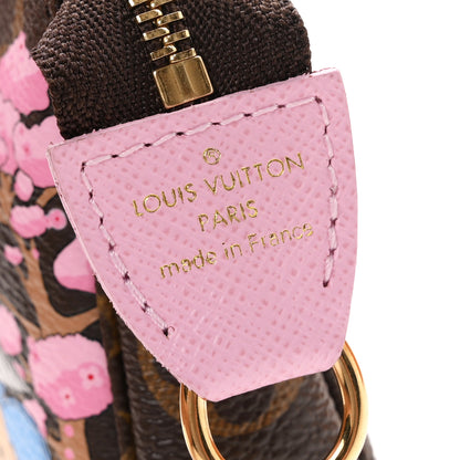 Louis Vuitton Monogram 2021 Christmas Animation Japanese Garden Mini Pochette Accessories Wisteria Pink 6 of 8