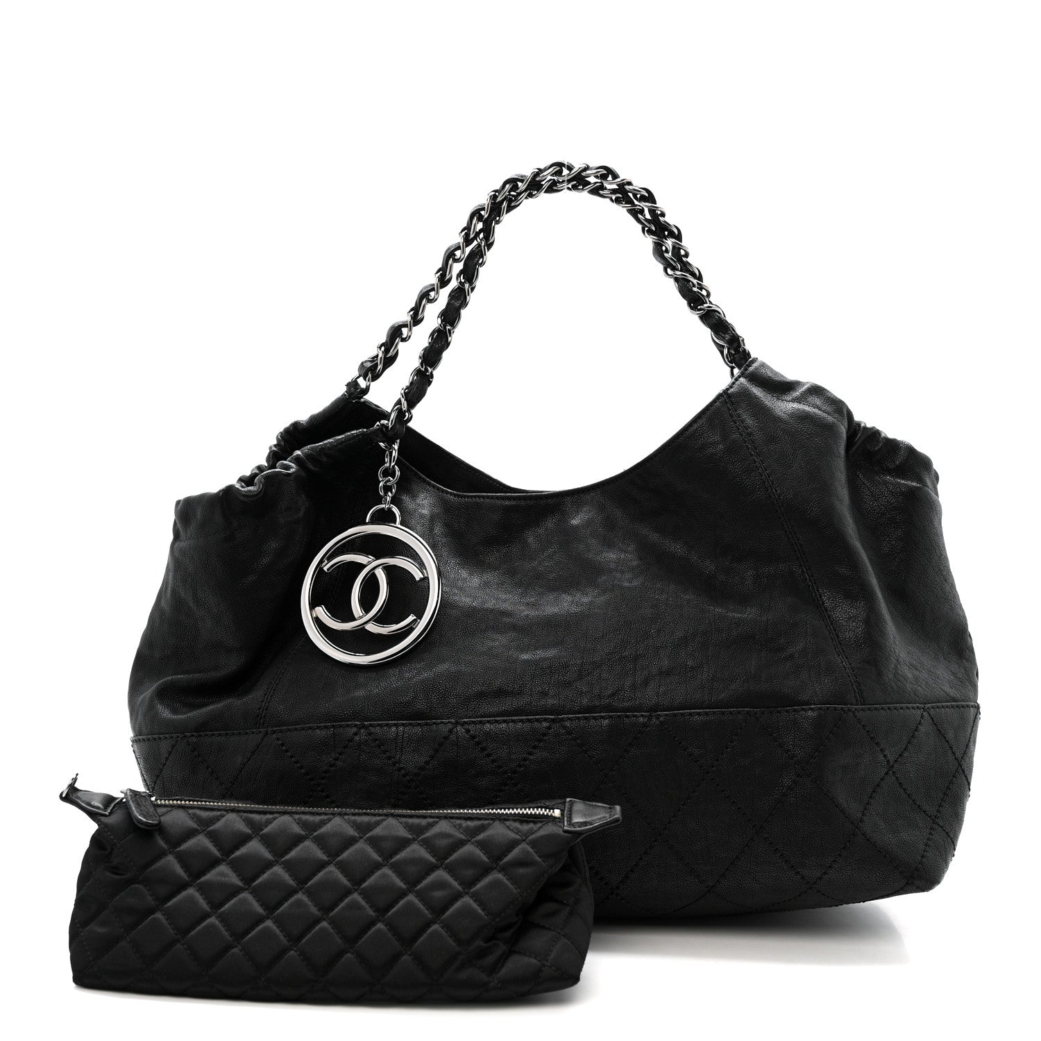 Chanel Calfskin Baby Coco Cabas Black Black 3 of 15
