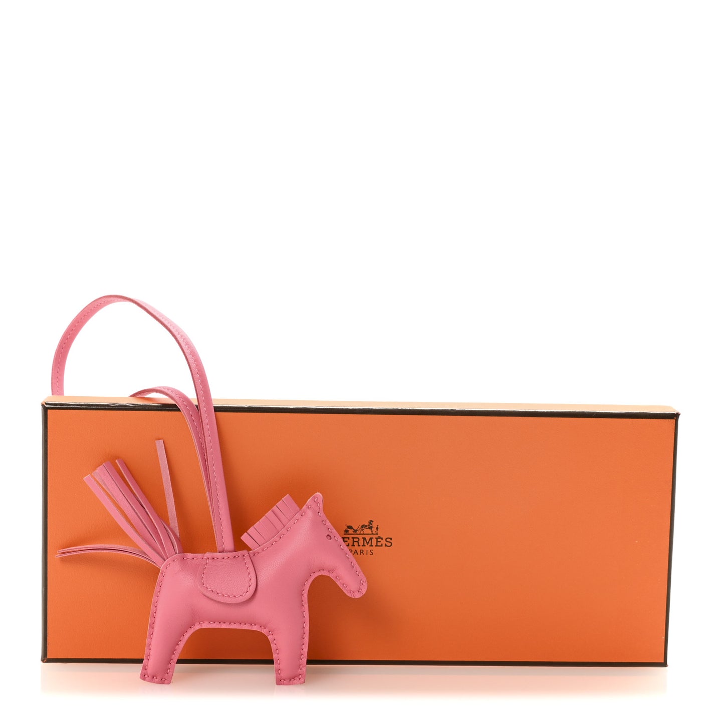 Milo Lambskin Grigri Rodeo Horse Bag Charm PM Rose Azalee