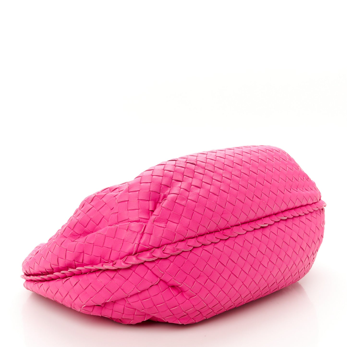 Nappa Intrecciato Medium Veneta Hobo Fuchsia