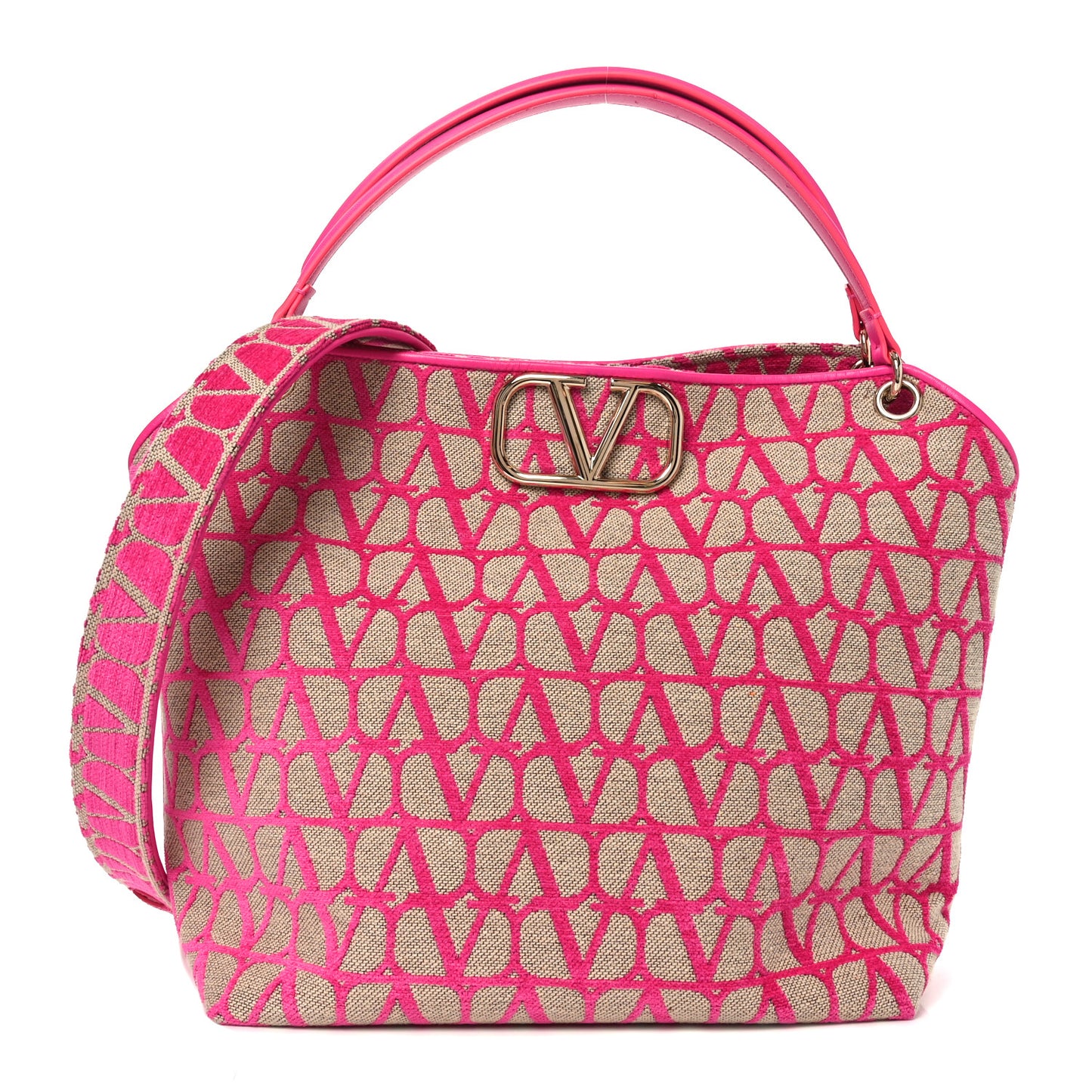Toile Iconographe Vlogo All In Shopping Bag Natural Pink PP