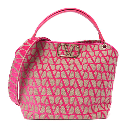 Valentino Garavani Toile Iconographe Vlogo All In Shopping Bag Natural Pink PP 1 of 10