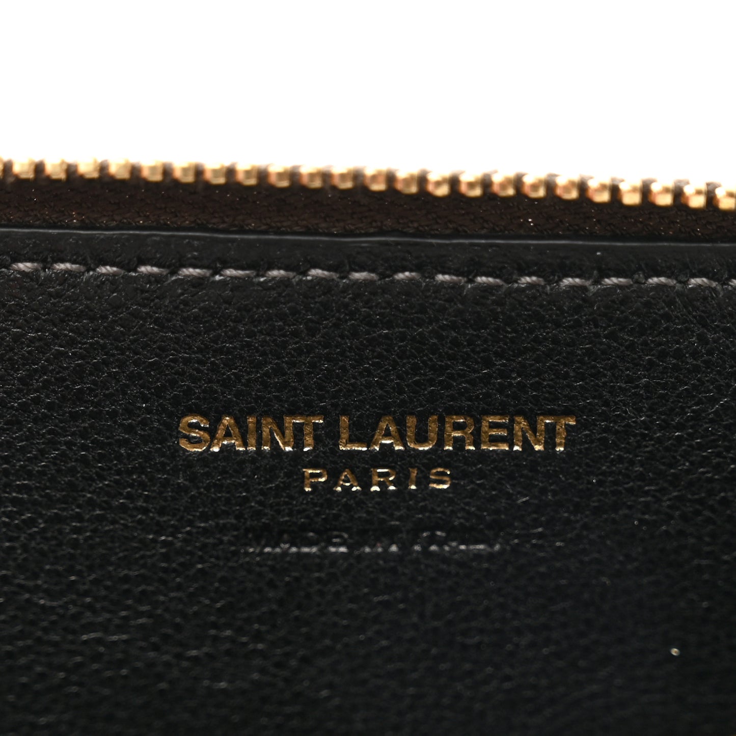 Metallic Calfskin Monogram Compact Zip Around Wallet Grey