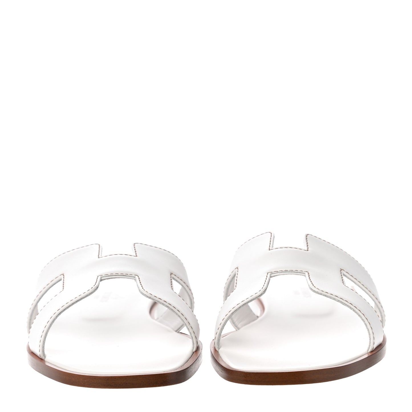 Box Calfskin Oran Sandals 36 White