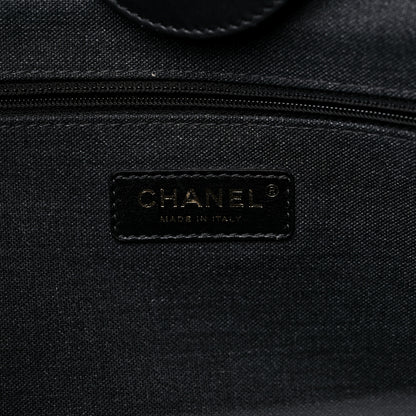 Chanel Calfskin Medium Deauville Tote Black 6 of 14