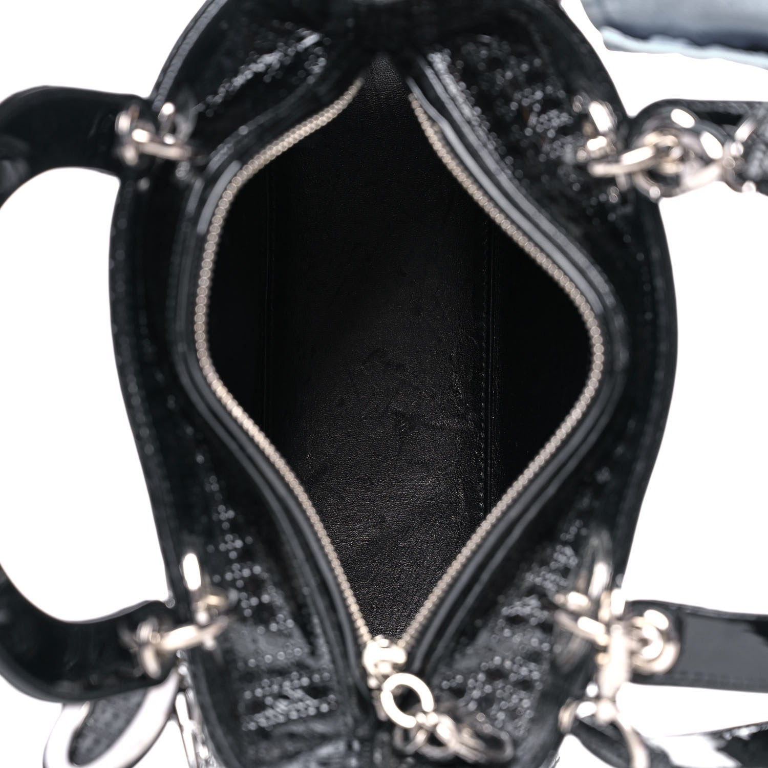 Christian Dior Patent Micro-Cannage Medium Lady Dior Black 6 of 12