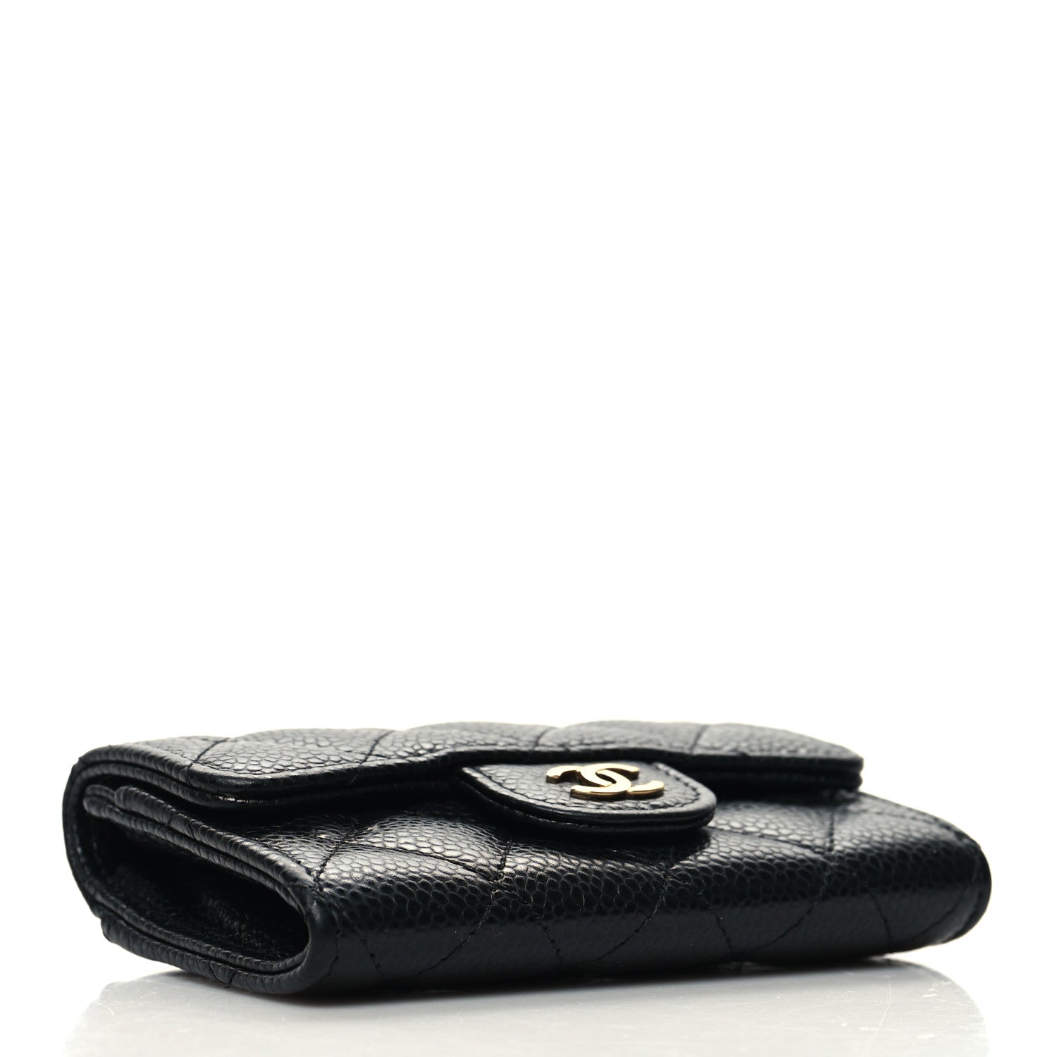 Chanel Caviar Quilted Flap Card Holder Wallet Black 4 of 10