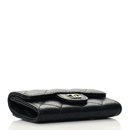 Chanel Caviar Quilted Flap Card Holder Wallet Black 4 of 10