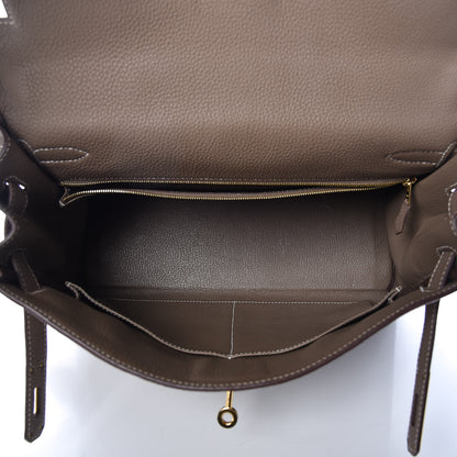 Hermes Togo Kelly Retourne 32 Etoupe 14 of 38