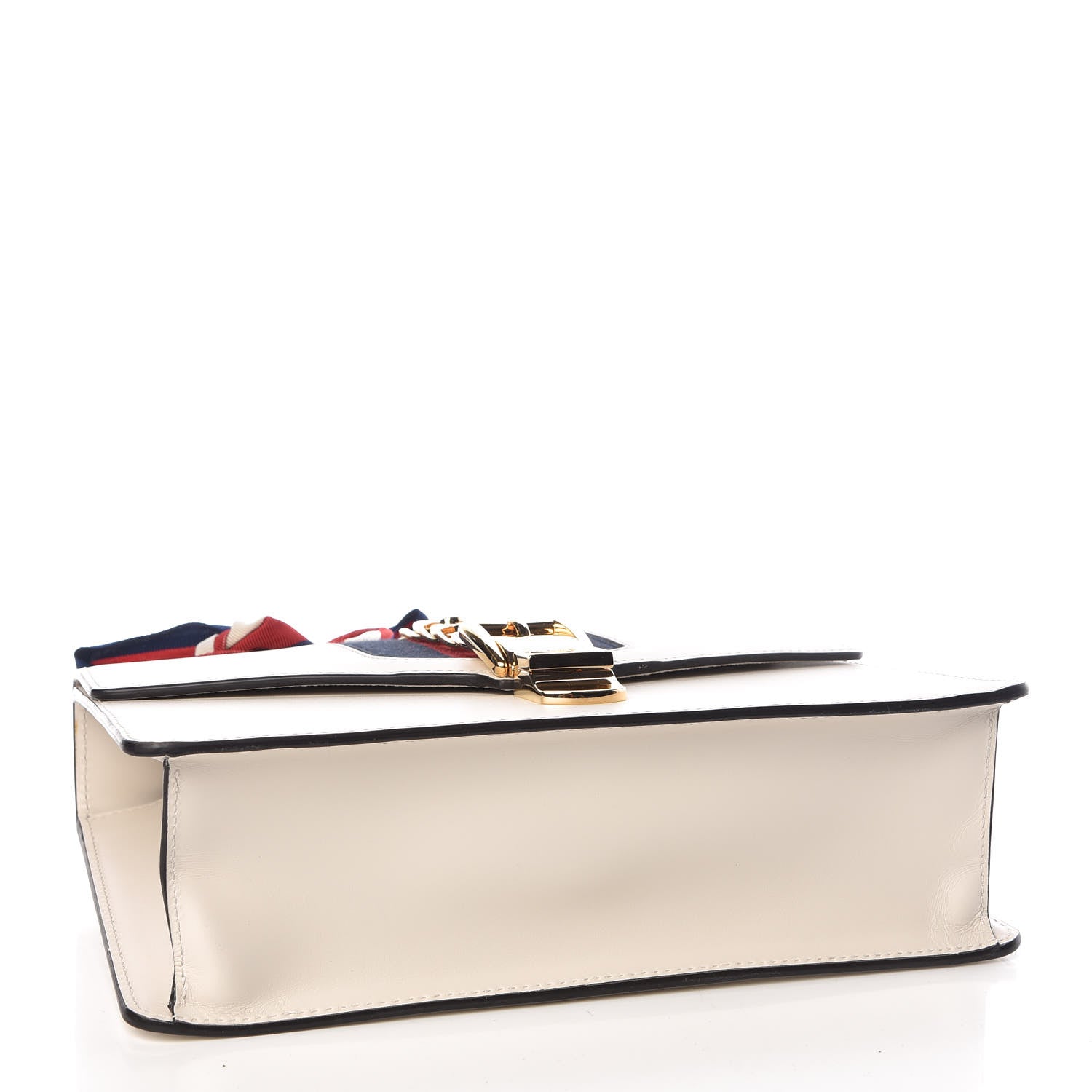 Gucci Calfskin Small Sylvie Shoulder Bag Off White 4 of 9