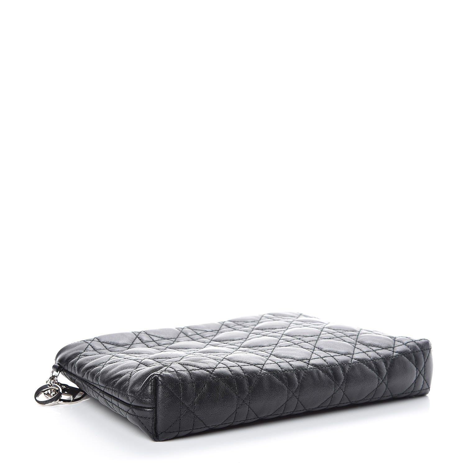 Christian Dior Lambskin Cannage Panarea Clutch Black 4 of 9
