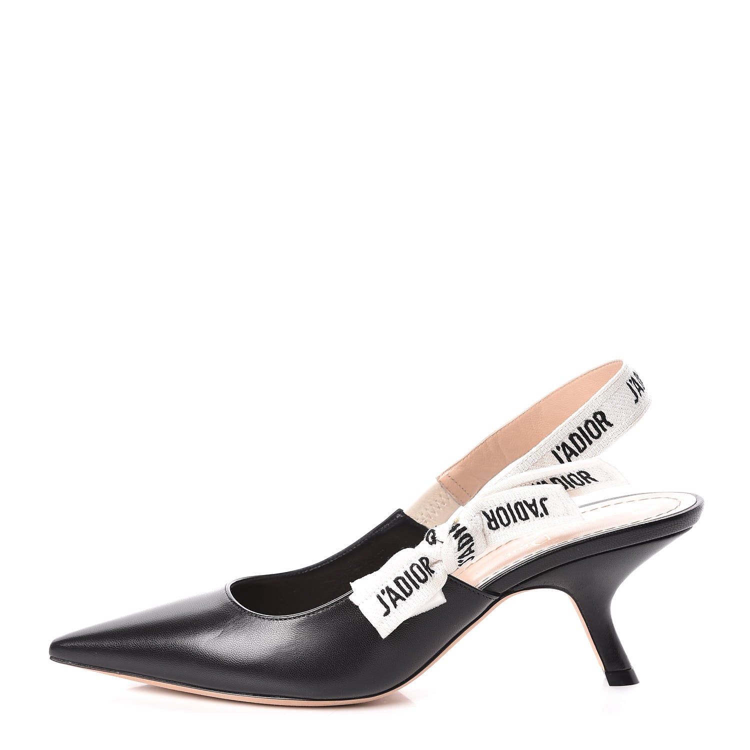 Christian Dior Lambskin Ribbon J'Adior Slingback 65mm Pumps 38.5 Black 1 of 7
