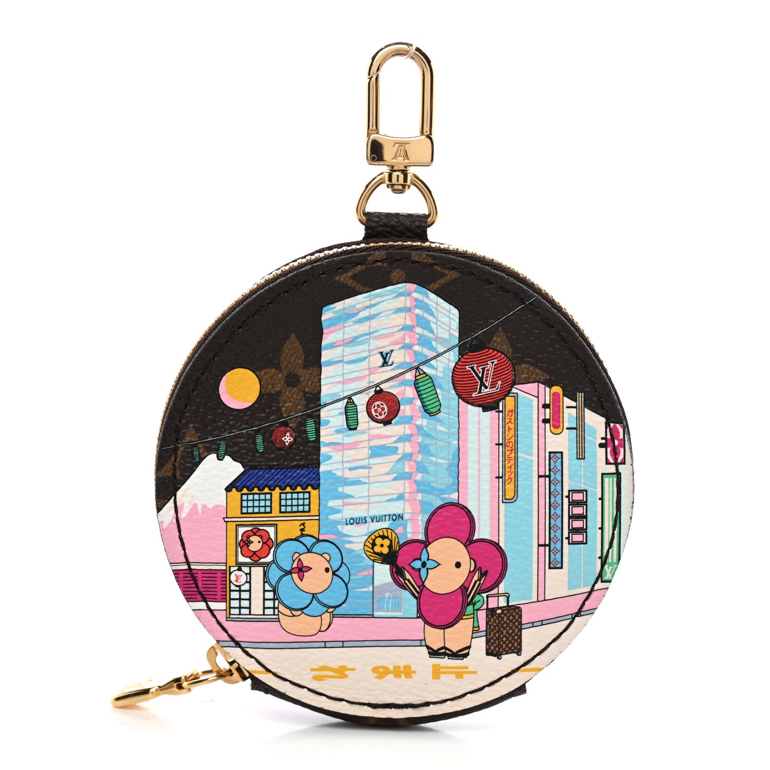 Louis Vuitton Monogram 2022 Christmas Animation Tokyo Round Coin Purse Blue 1 of 6