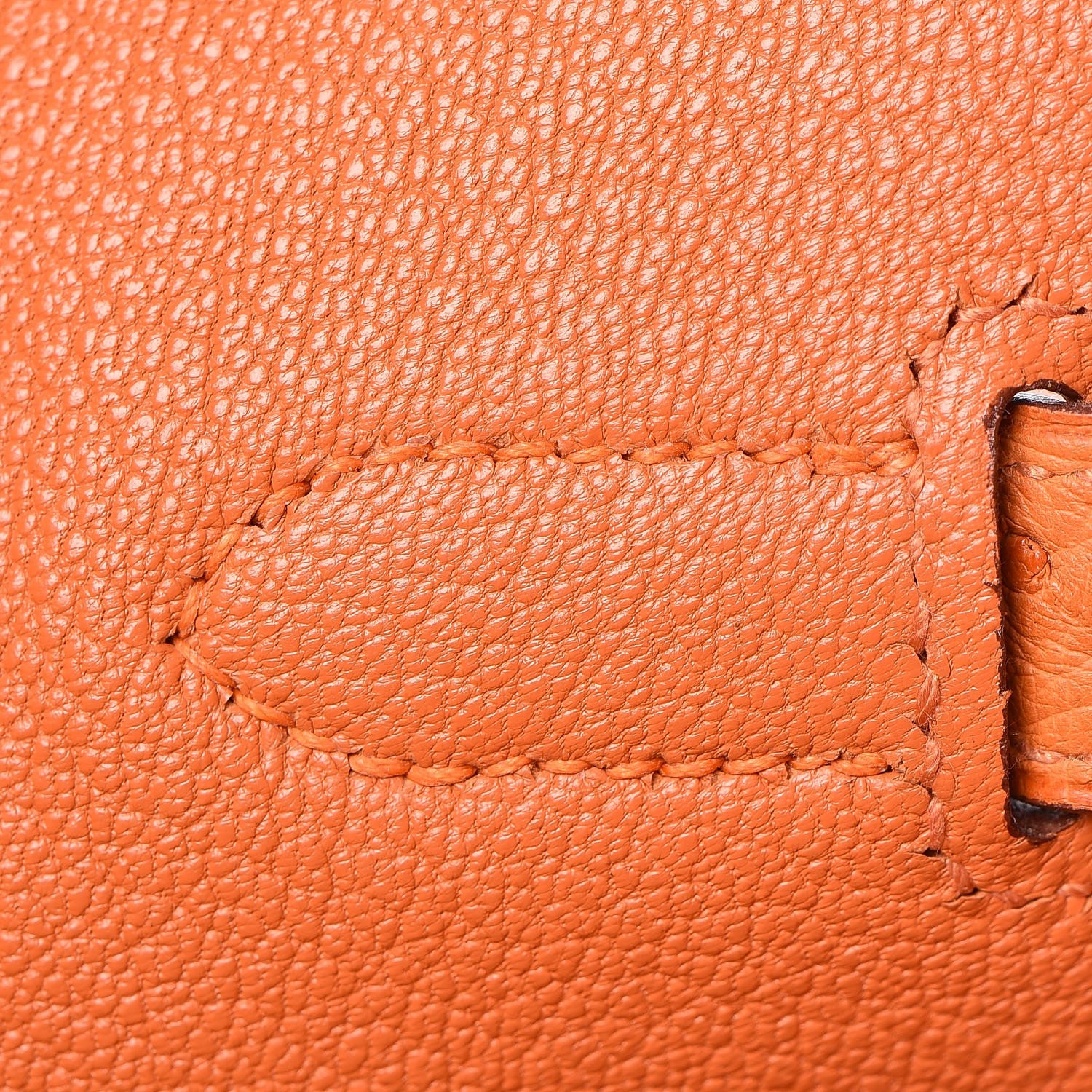 Hermes Ostrich Birkin 35 Orange 16 of 34