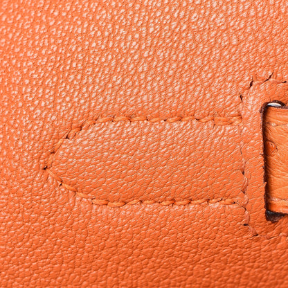 Hermes Ostrich Birkin 35 Orange 16 of 34