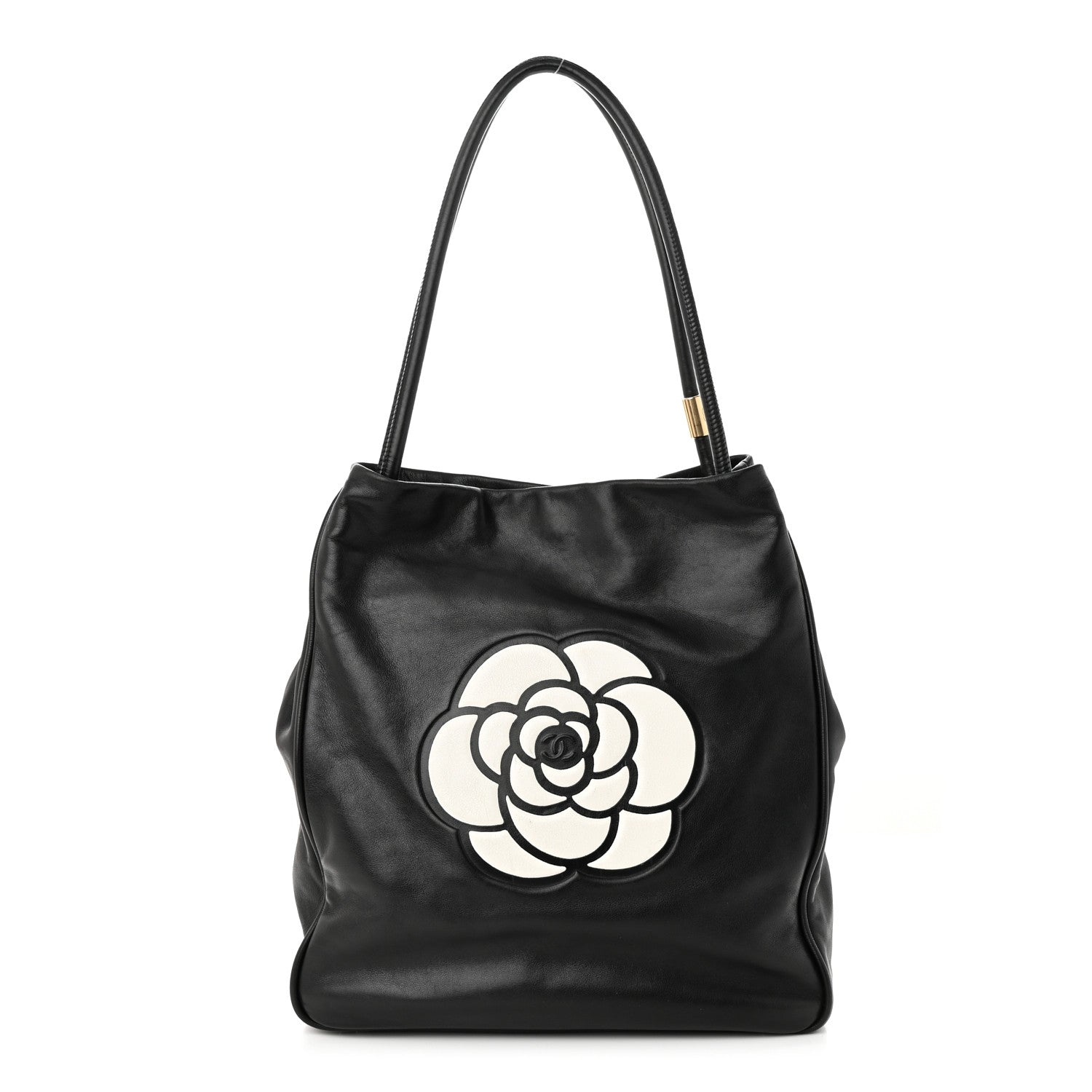 Chanel Lambskin Camellia Tote Black 1 of 10