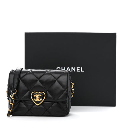 Chanel Lambskin Plexiglass Quilted Coco Love Mini Flap Black 11 of 11