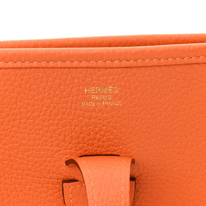 Hermes Taurillon Clemence Evelyne III PM Orange 6 of 13