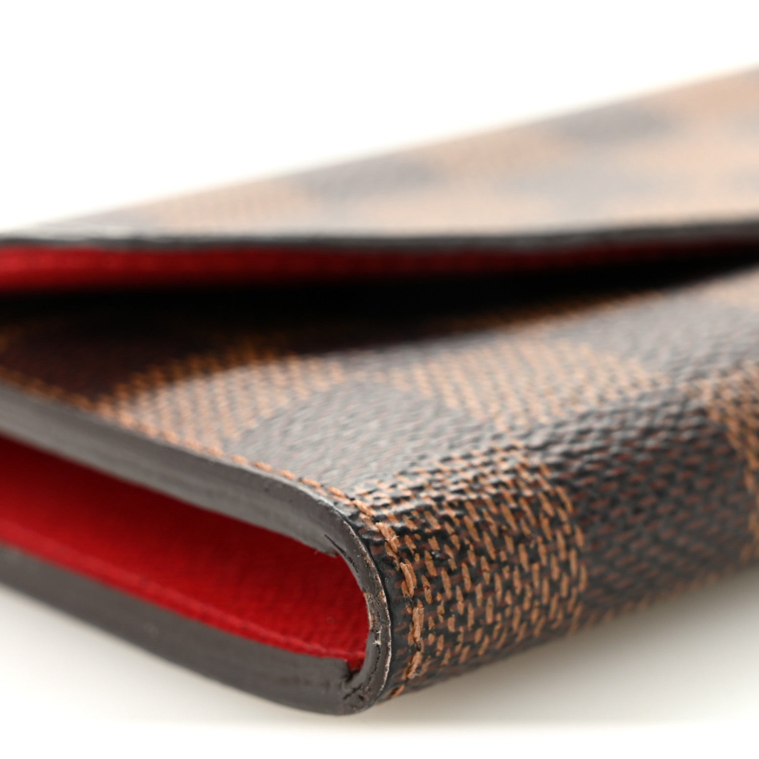 Louis Vuitton Damier Ebene Emilie Wallet Red 8 of 10