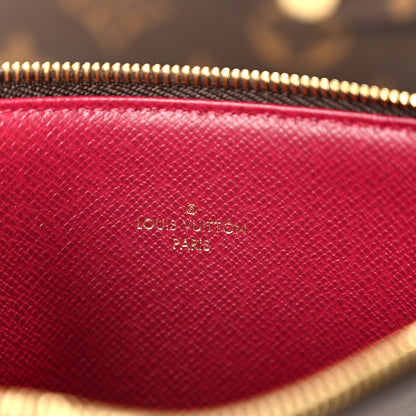 Louis Vuitton Monogram Pochette Felicie Chain Wallet Fuchsia 9 of 14