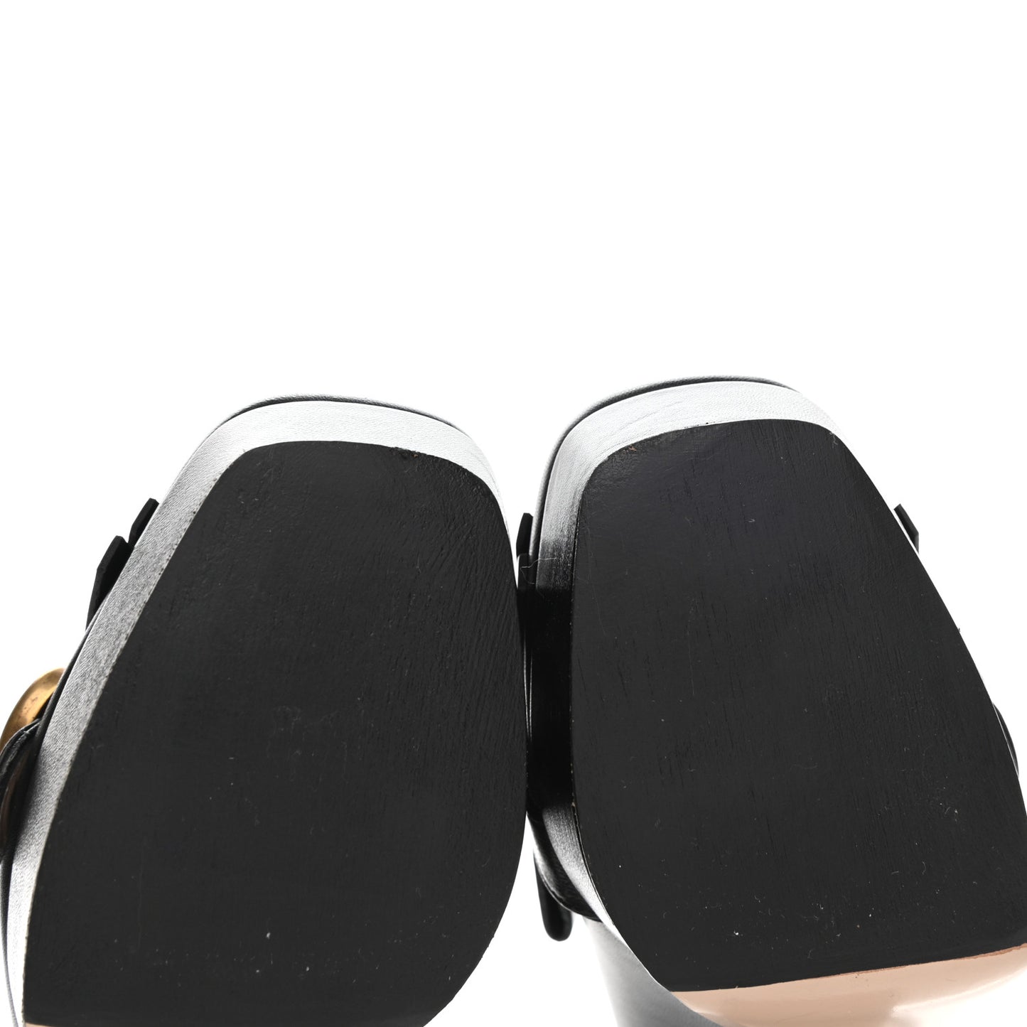 Malaga Kid GG Marmont Fringe Platform Loafer Pumps 35 Black