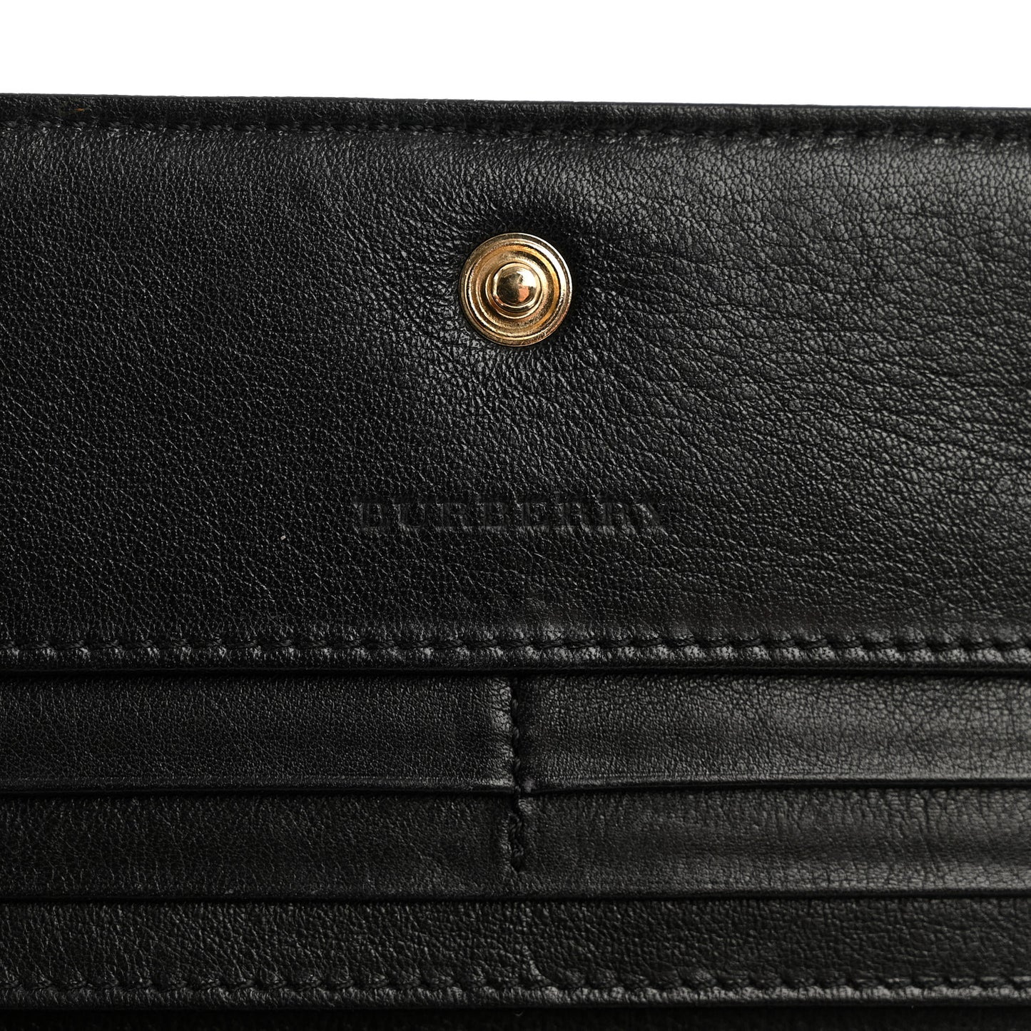 Grain Calfskin Continental Wallet Black