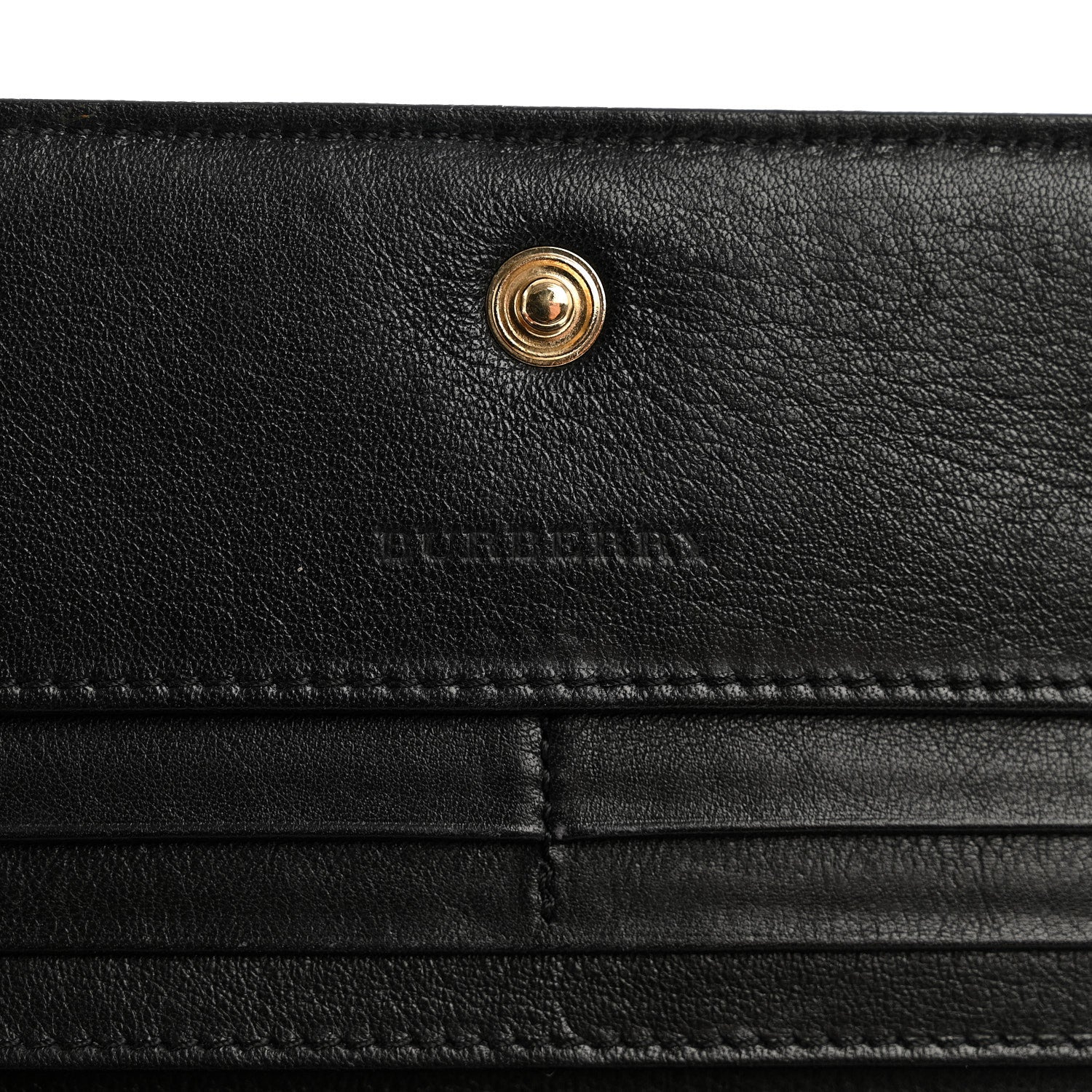 Burberry Grain Calfskin Continental Wallet Black 6 of 7