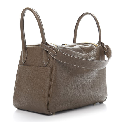 Hermes Taurillon Clemence Lindy 30 Etoupe 2 of 13