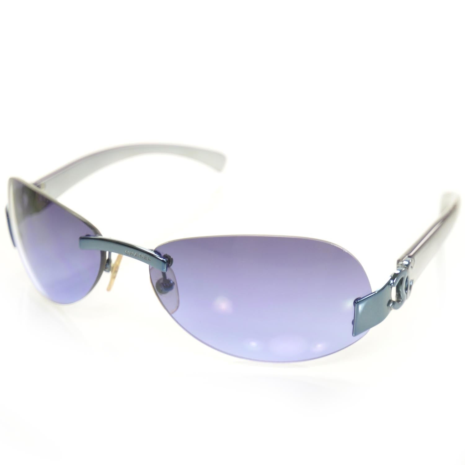 Chanel Frameless CC Logo Sunglasses Purple 4037 1 of 7