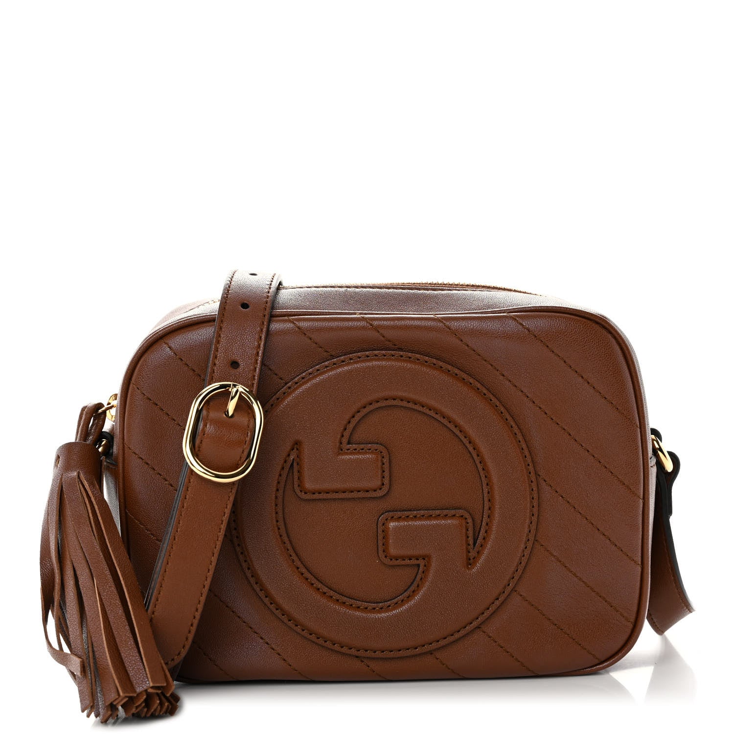 Gucci Sakai Be Green Calfskin Diagonal Stitched Small Blondie Shoulder Bag Cuir 1 of 8