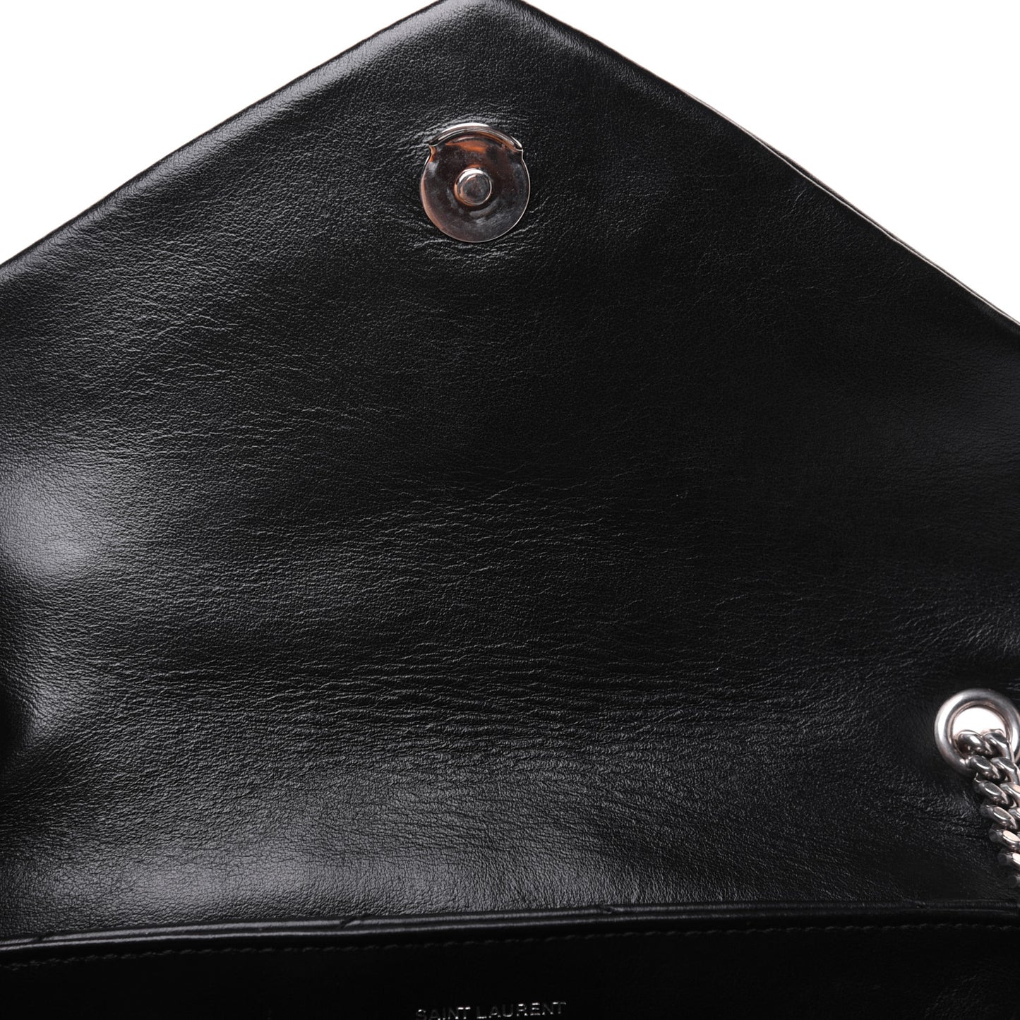 Calfskin Y Quilted Monogram Small Loulou Chain Satchel Black
