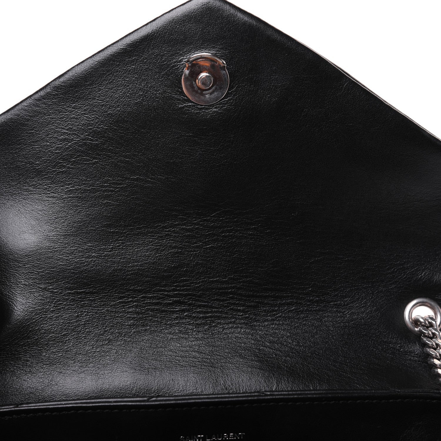 Saint Laurent Calfskin Y Quilted Monogram Small Loulou Chain Satchel Black 15 of 21