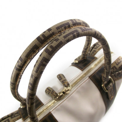 Fendi Canvas Zucca Zucchino Spalmati B Mix Tote White Mogano Panna 6 of 12
