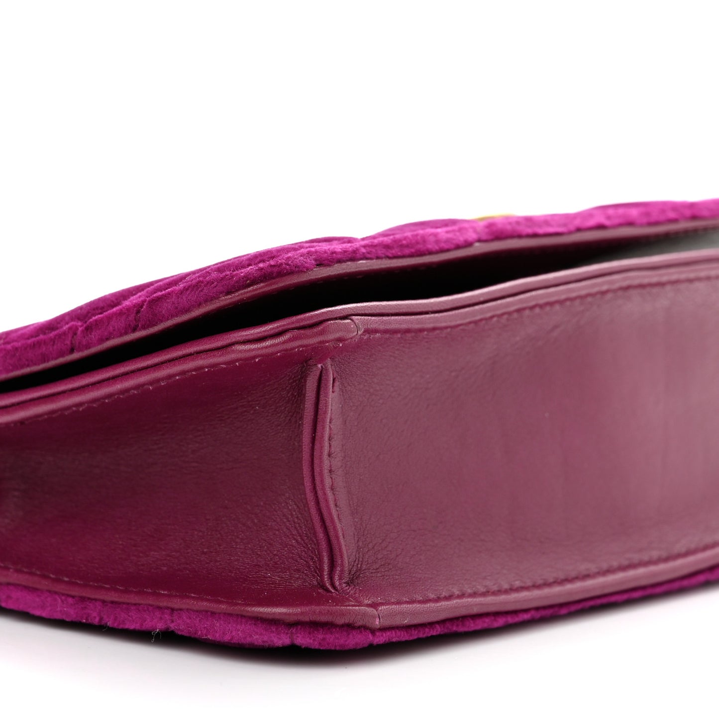 Velvet Matelasse GG Marmont Mini Bag Fuchsia Violet Cyclamen