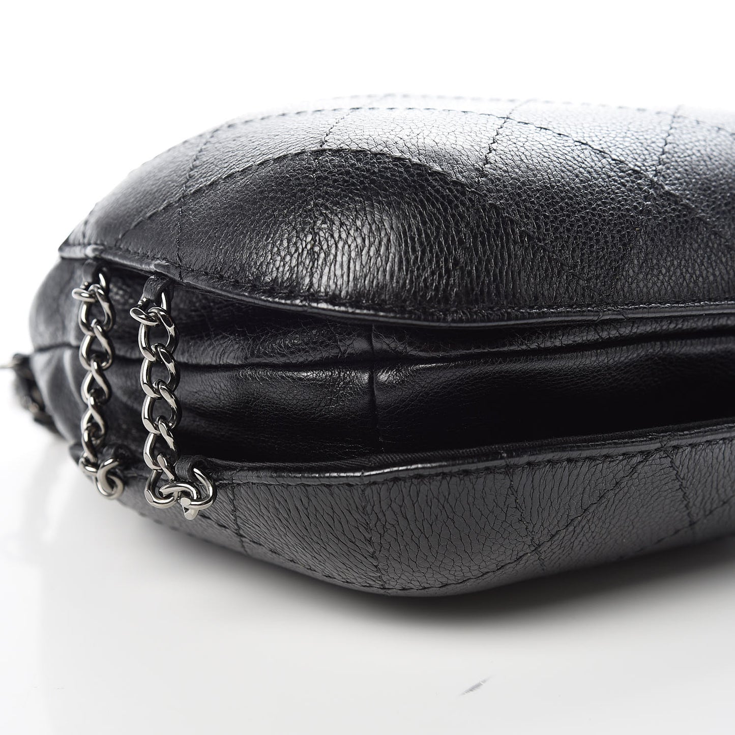 Calfskin Quilted Small Gabrielle Bucket Black