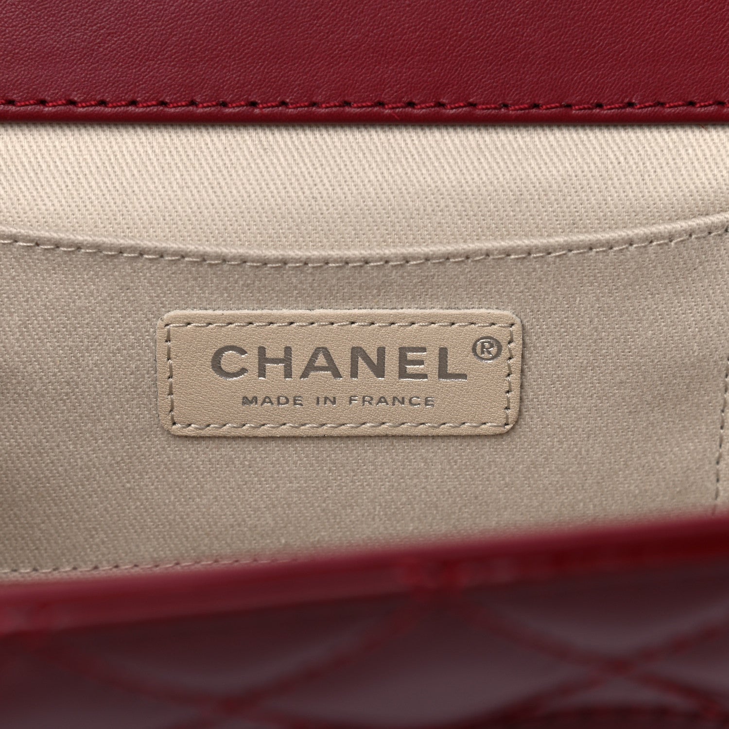 Chanel Patent CC Quilted Timeless Clutch Red 6 of 7