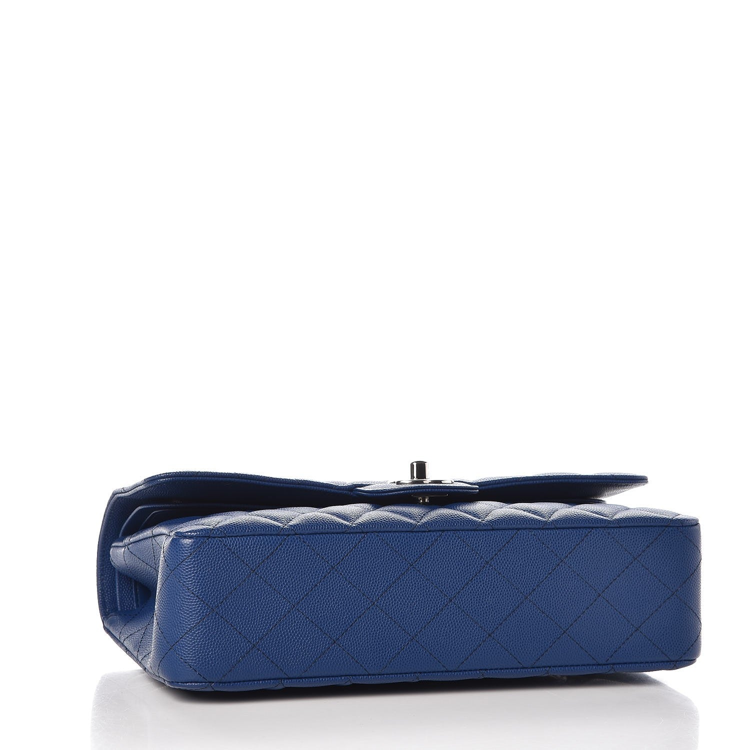 Chanel Caviar Quilted Medium Double Flap Dark Blue 7 of 11