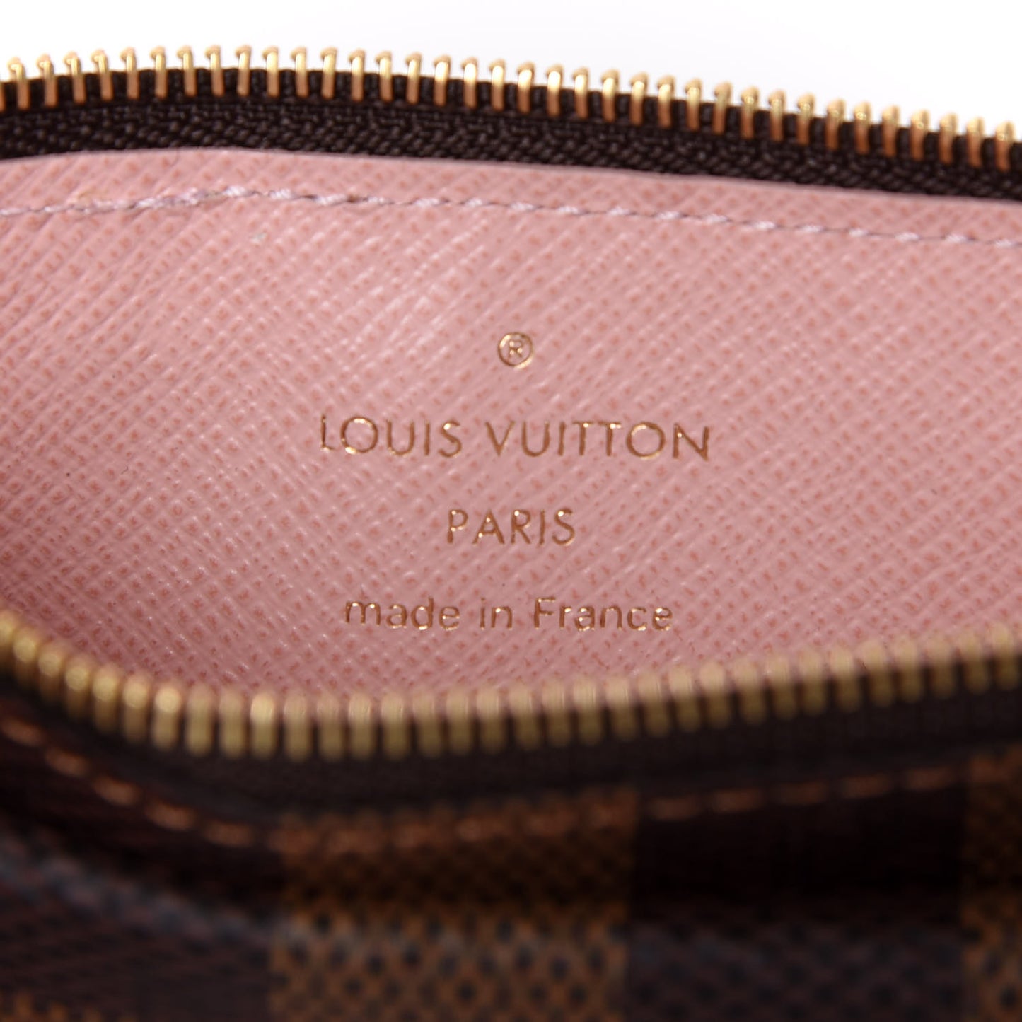 Damier Ebene Recto Verso Card Holder Rose Ballerine