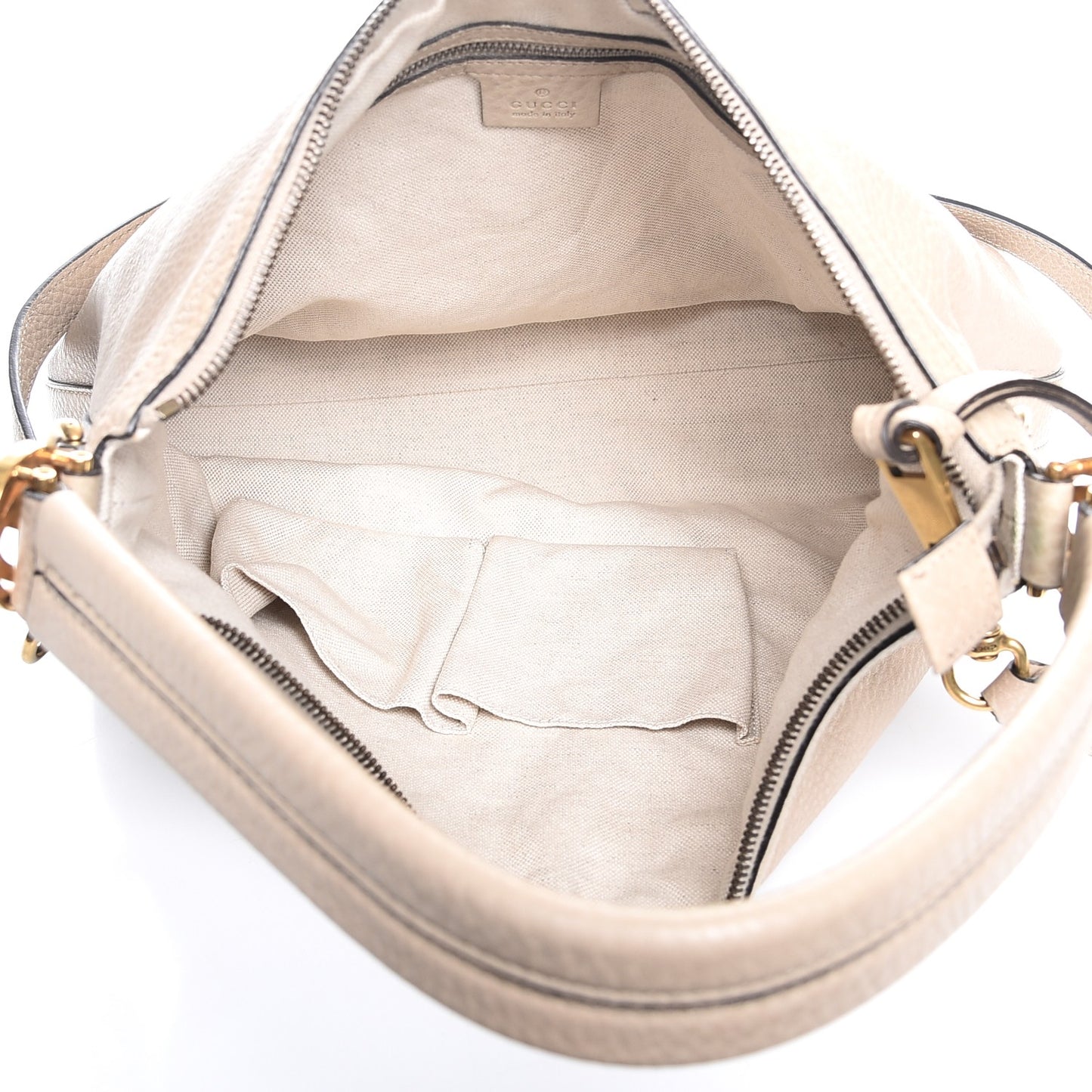 Pebbled Calfskin Small Miss GG Hobo Beige