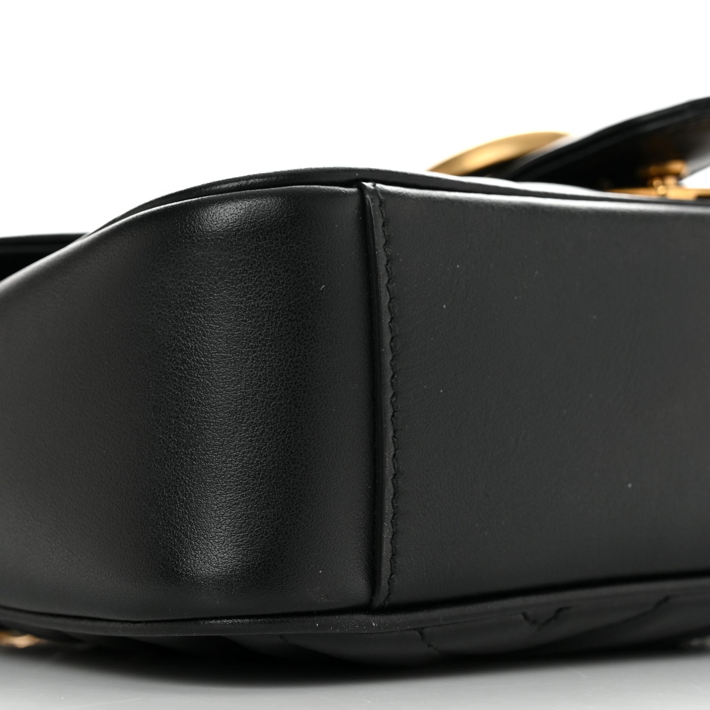 Calfskin Matelasse Small GG Marmont Shoulder Bag Black
