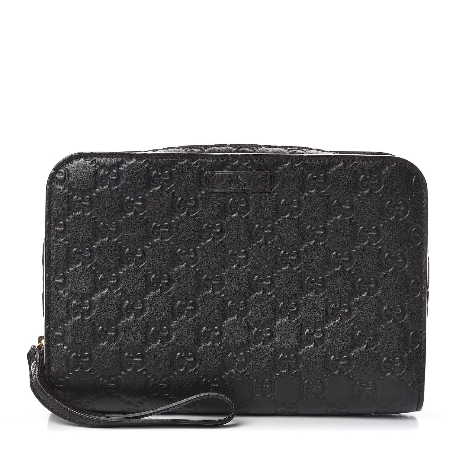Gucci Guccissima Zip Clutch Dark Brown 1 of 9