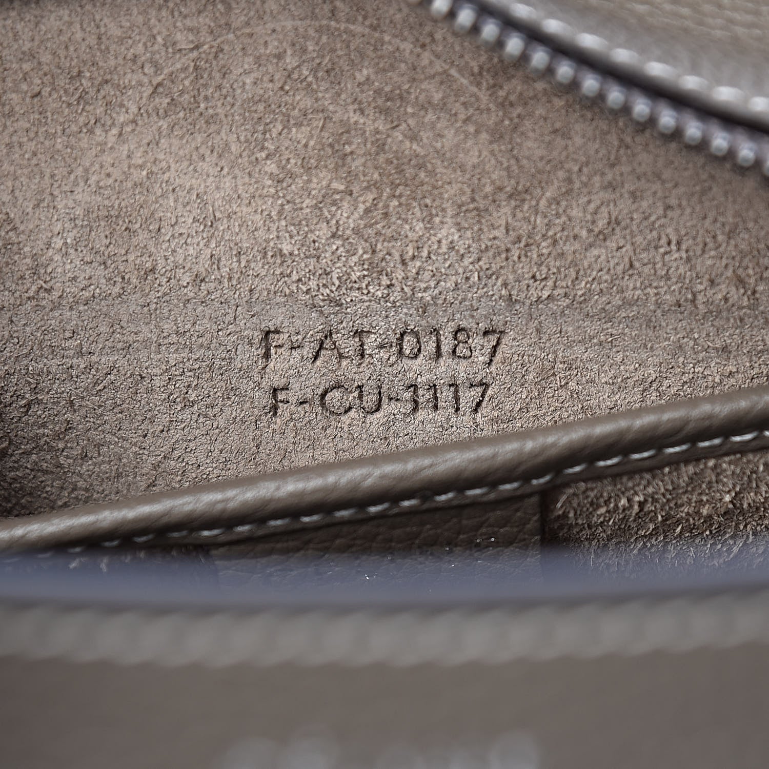 Celine Drummed Calfskin Nano Luggage Souris 7 of 10