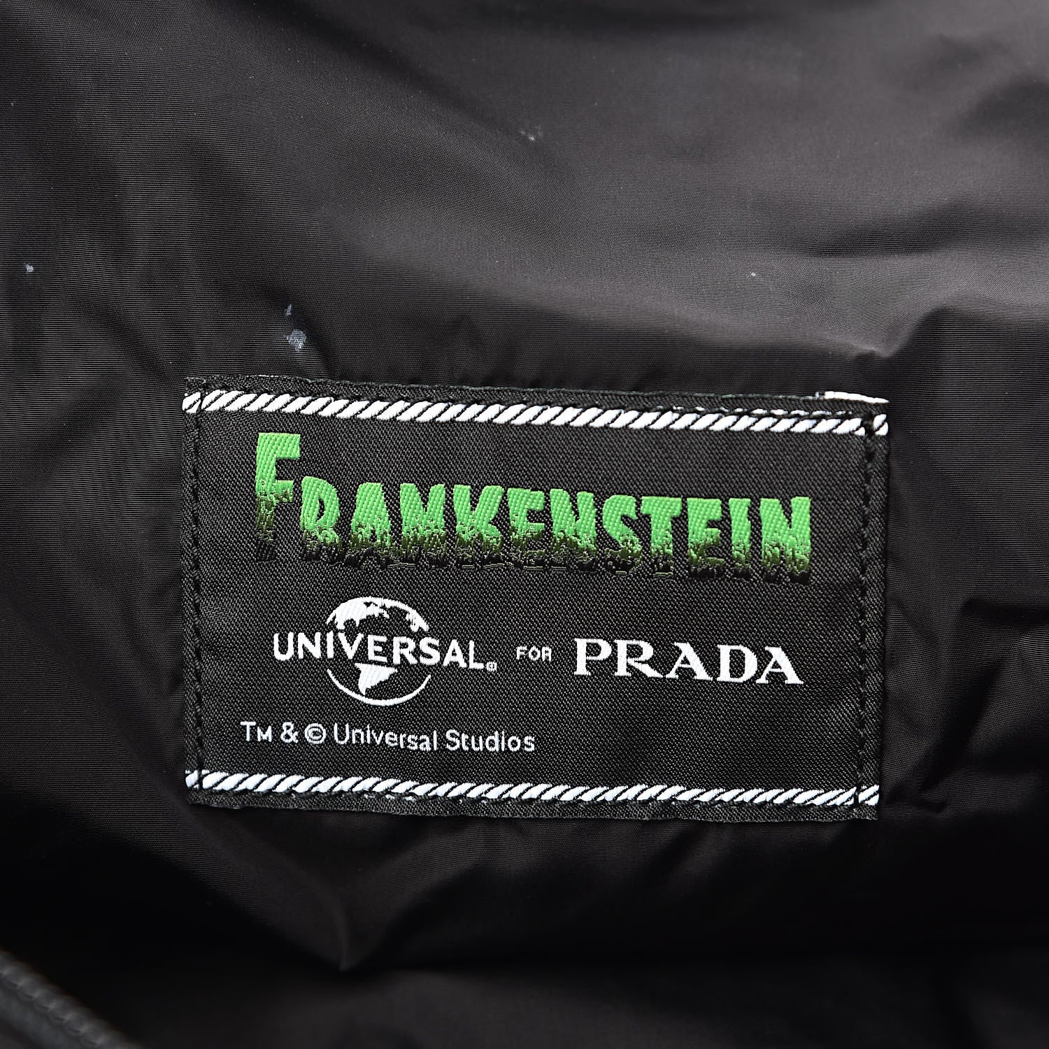 Prada X UNIVERSAL STUDIOS Tessuto Nylon Soft Calfskin Frankenstein Rose Tote Rosso Lacca 6 of 11