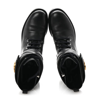 Gucci Flores Calfskin Nappa Matelasse GG 40mm Ankle Boots 37.5 Black 2 of 10