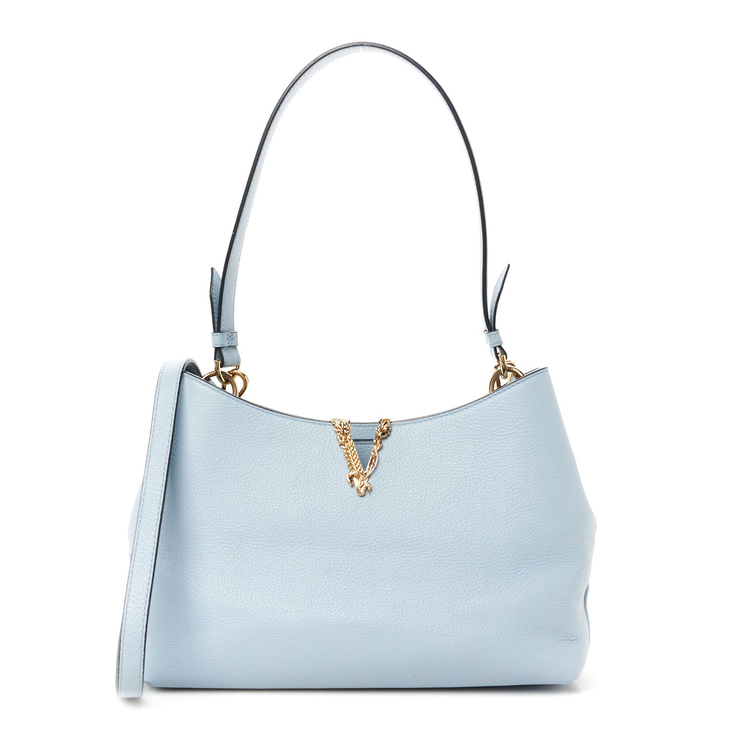 Calfskin Vitello Virtus Hobo Light Blue