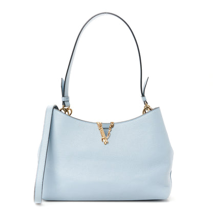 Versace Calfskin Vitello Virtus Hobo Light Blue 1 of 10