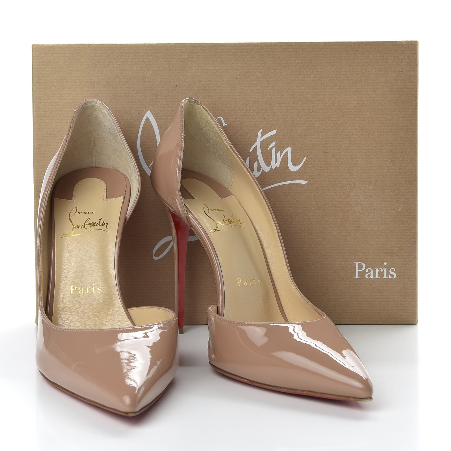 Christian Louboutin Patent Iriza 100 Pumps 39 Nude 10 of 10